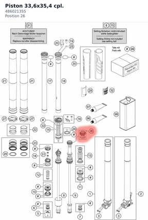 Diagram preview: Piston 33,6x35,4 cpl. (48602135S)