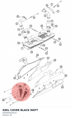 Diagram preview: KEEL COVER BLACK MATT (6900806020033)