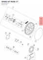 Diagram preview: SPOKE KIT REAR 17'' (00050000976)