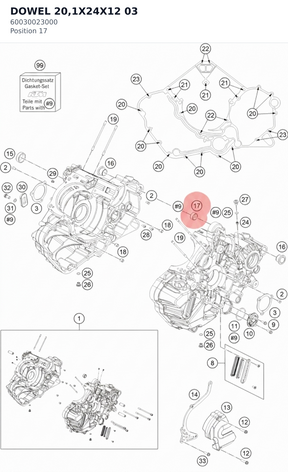 Diagram preview: DOWEL 20,1X24X12            03 (60030023000)