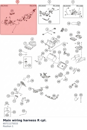 Diagram preview: Main wiring harness R cpl. (60711175033)