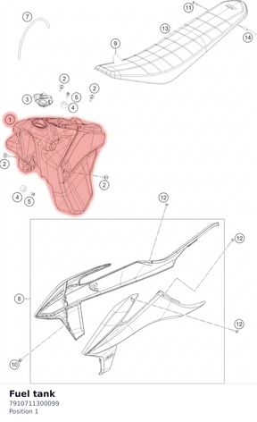 Diagram preview: Fuel tank (7910711300099)
