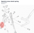 Diagram preview: Special screw stand spring (64103028001)