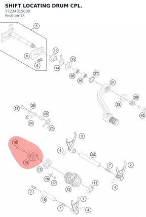 Diagram preview: SHIFT LOCATING DRUM CPL. (77234015000)