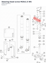 Diagram preview: Steering head screw M20x1.5 WS (54801036000C1)