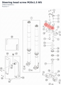 Diagram preview: Steering head screw M20x1.5 WS (54801036000C1)