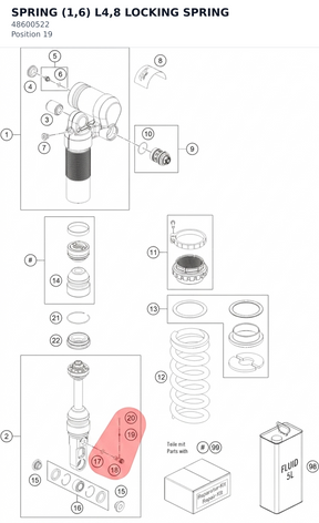 Diagram preview: SPRING (1,6) L4,8 LOCKING SPRING (48600522)