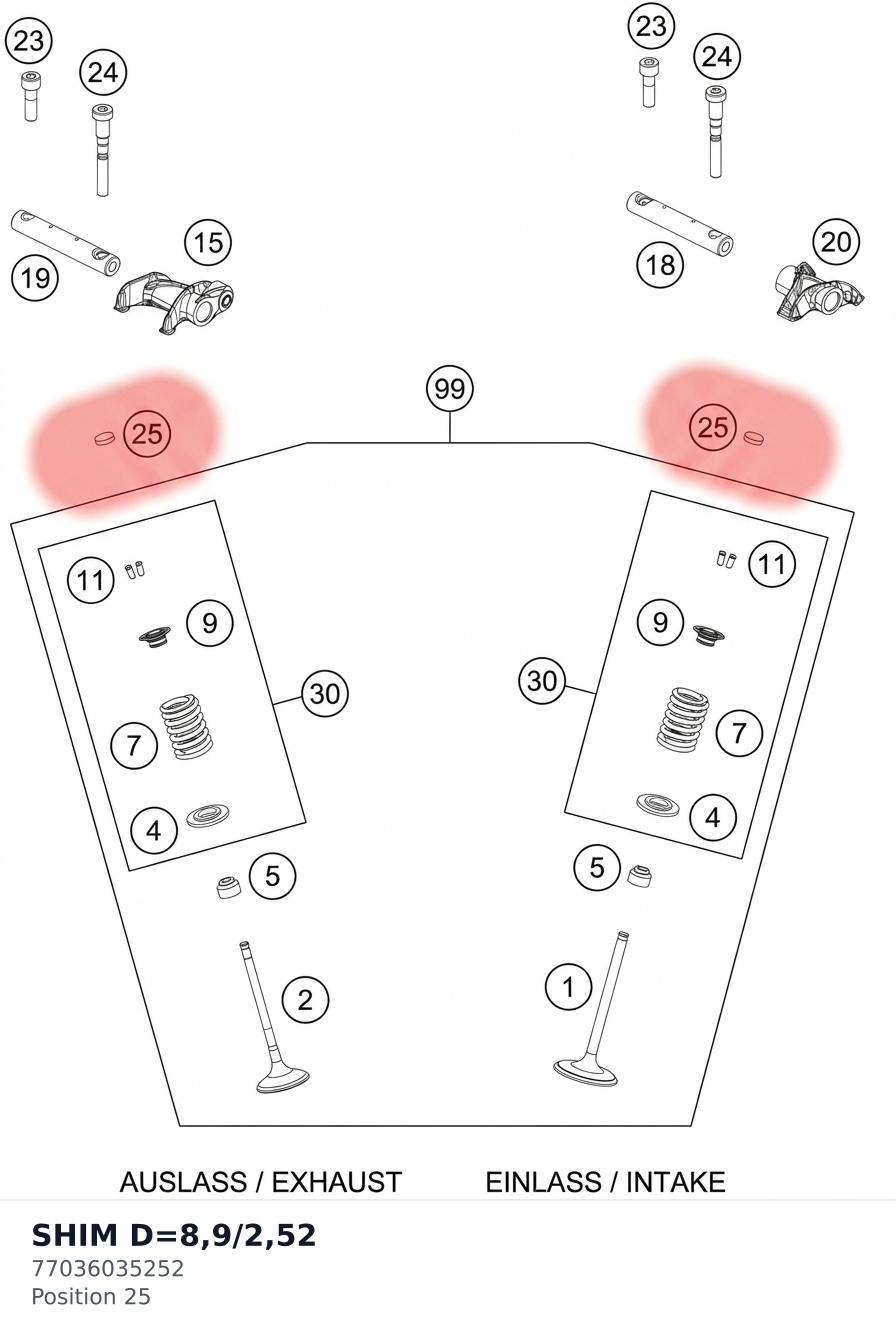 Diagram preview: SHIM D=8,9/2,52 (77036035252)