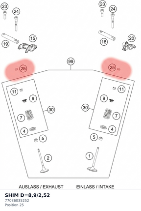 Diagram preview: SHIM D=8,9/2,52 (77036035252)