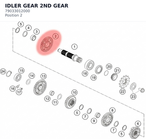Diagram preview: IDLER GEAR 2ND GEAR (79033012000)