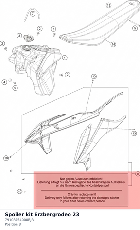 Diagram preview: Spoiler kit Erzbergrodeo 23 (79108154000BJB)