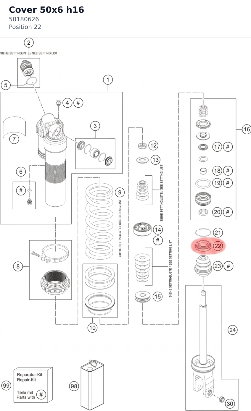 Diagram preview: Cover 50x6 h16 (50180626)