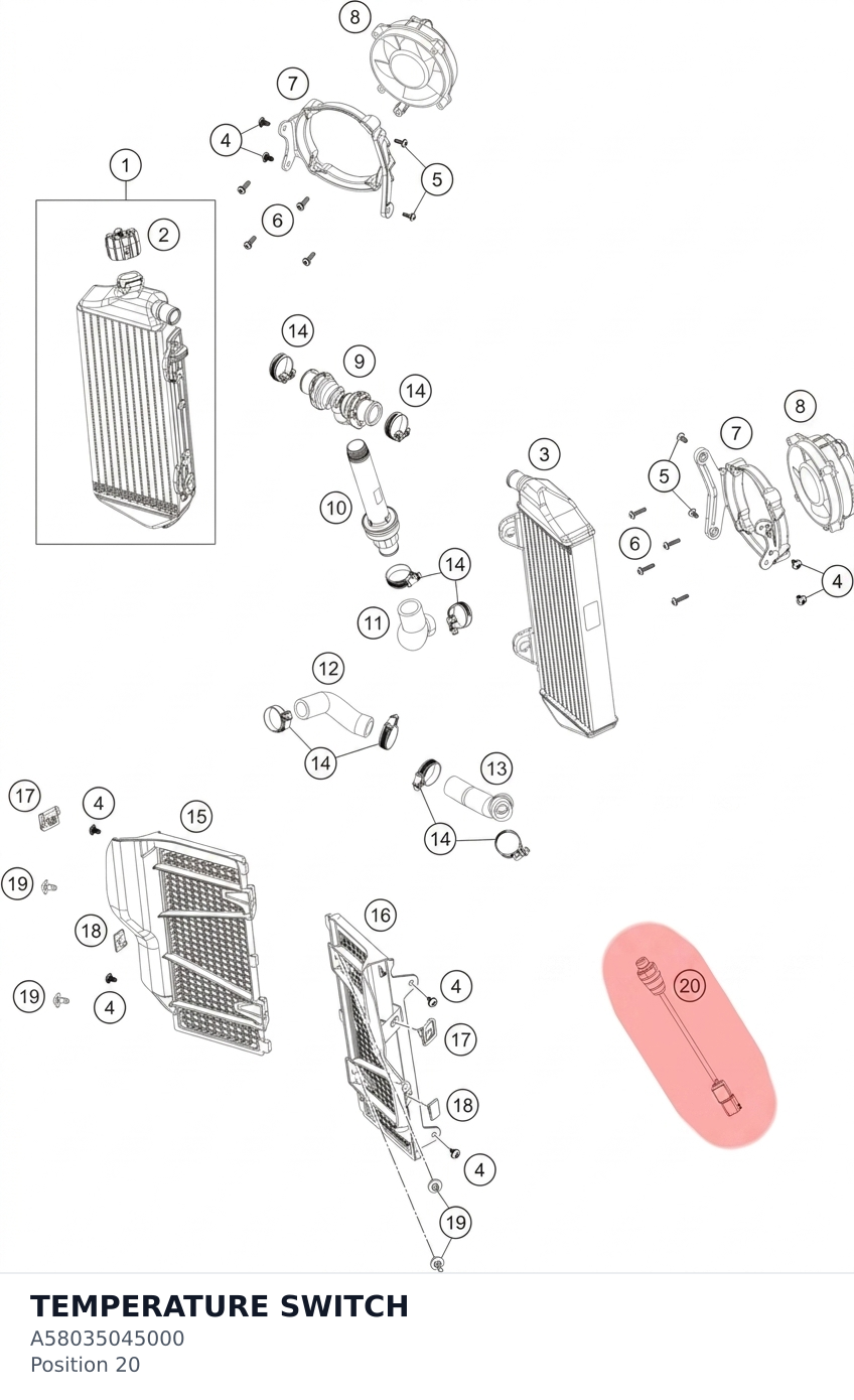 Diagram preview: TEMPERATURE SWITCH (A58035045000)