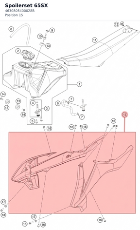 Diagram preview: Spoilerset 65SX (4630805400028B)