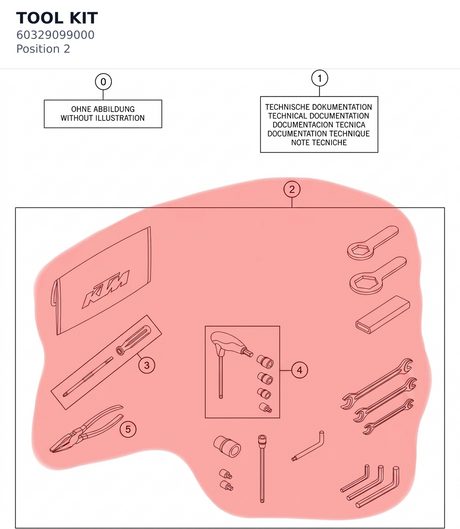 Diagram preview: TOOL KIT (60329099000)