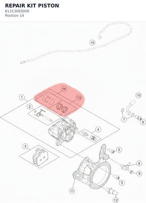 Diagram preview: REPAIR KIT PISTON (61313083000)