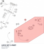 Diagram preview: LOCK SET 3-PART (90111066044)
