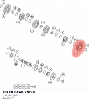 Diagram preview: IDLER GEAR 2ND G. (79433012000)