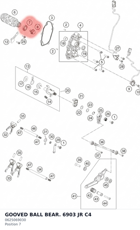 Diagram preview: GOOVED BALL BEAR. 6903 JR C4 (0625069030)