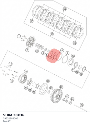 Diagram preview: SHIM 30X36 (79532183000)