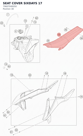 Diagram preview: SEAT COVER SIXDAYS    17 (79607040050)