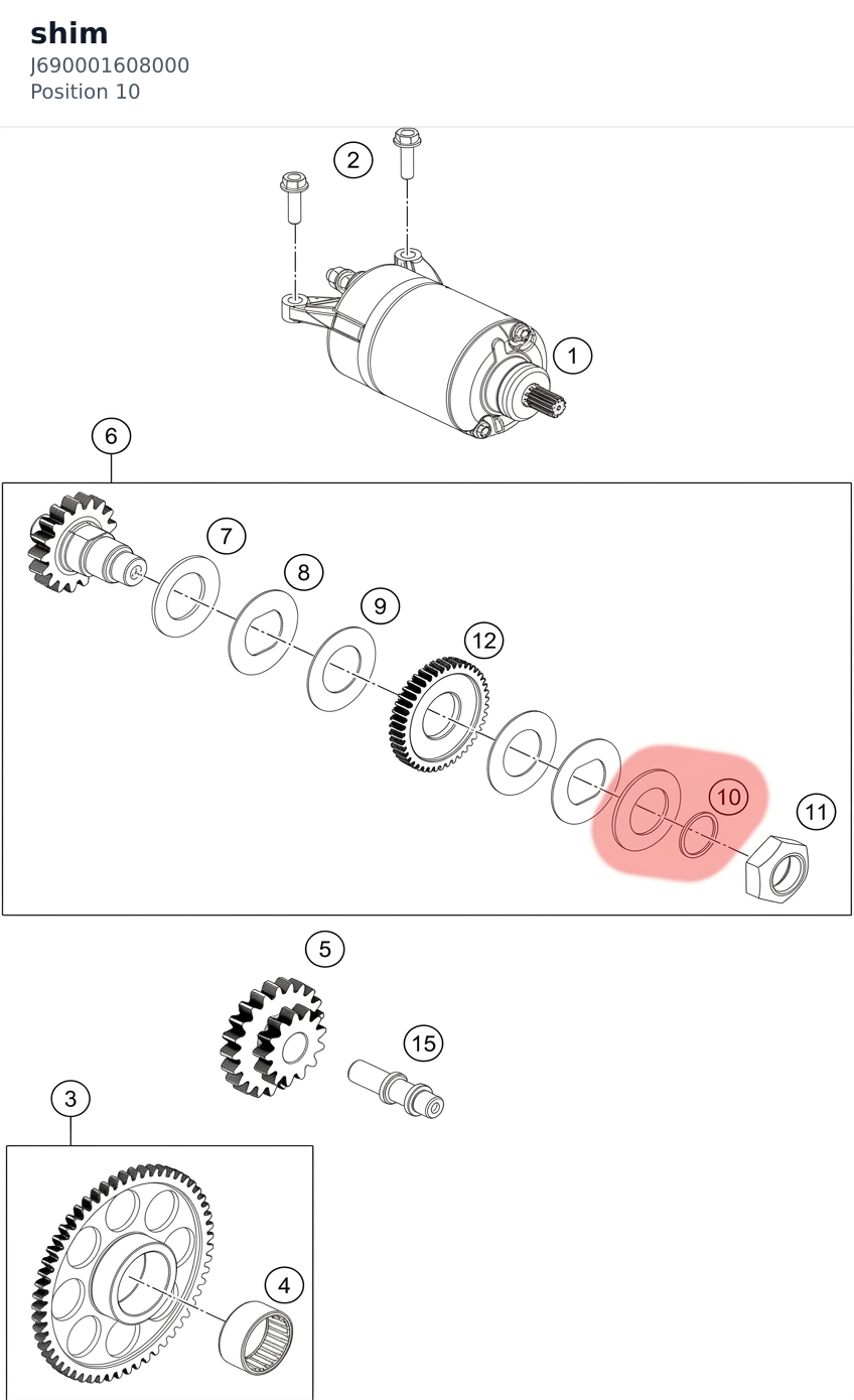 Diagram preview: shim (J690001608000)