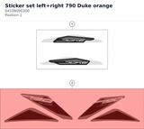 Diagram preview: Sticker set left+right 790 Duke orange (64108090300)
