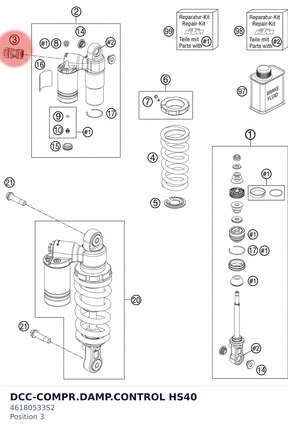 Diagram preview: DCC-COMPR.DAMP.CONTROL HS40 (46180533S2)