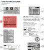 Diagram preview: STD SETTING STICKER (A61006098200)
