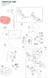 Diagram preview: THROTTLE GRIP (76402010000)
