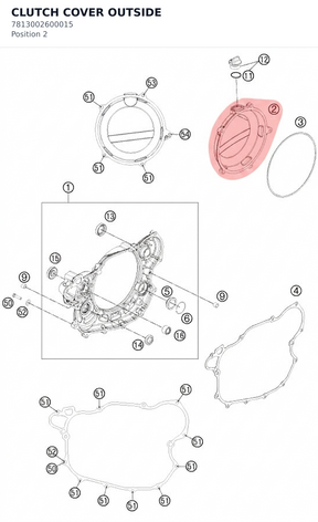 Diagram preview: CLUTCH COVER OUTSIDE (7813002600015)
