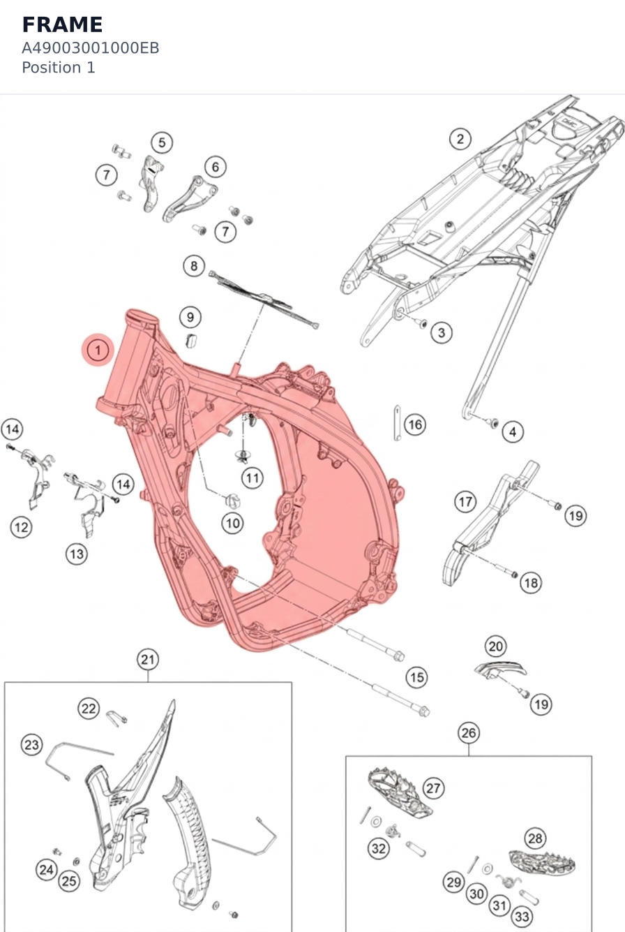 Diagram preview: FRAME (A49003001000EB)