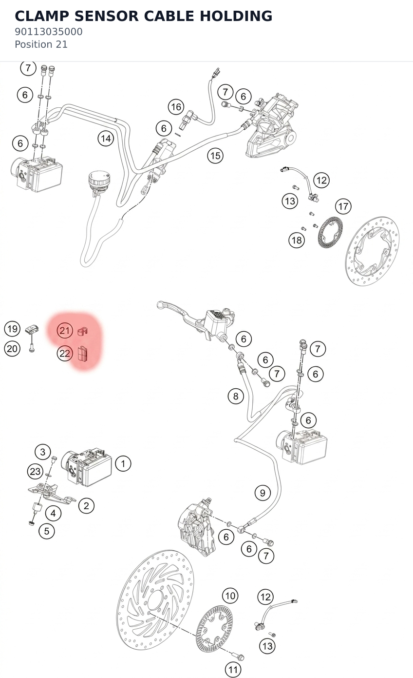 Diagram preview: CLAMP SENSOR CABLE HOLDING (90113035000)