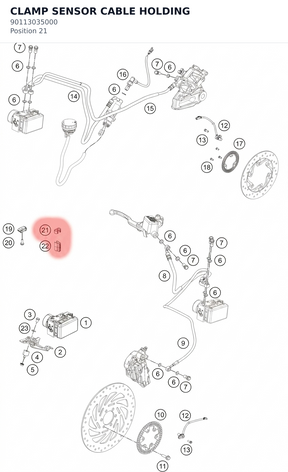 Diagram preview: CLAMP SENSOR CABLE HOLDING (90113035000)
