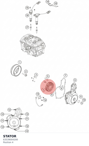 Diagram preview: STATOR (63539004200)