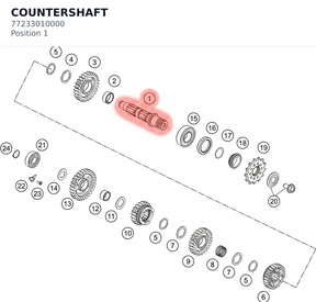Diagram preview: COUNTERSHAFT (77233010000)