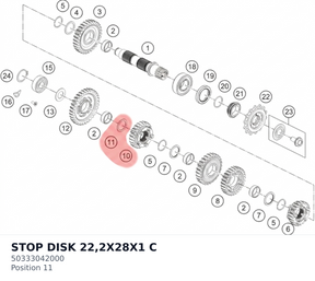 Diagram preview: STOP DISK 22,2X28X1 C (50333042000)