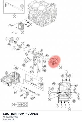 Diagram preview: SUCTION PUMP COVER (A64038004000)
