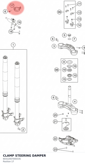 Diagram preview: CLAMP STEERING DAMPER (6031200700033S)