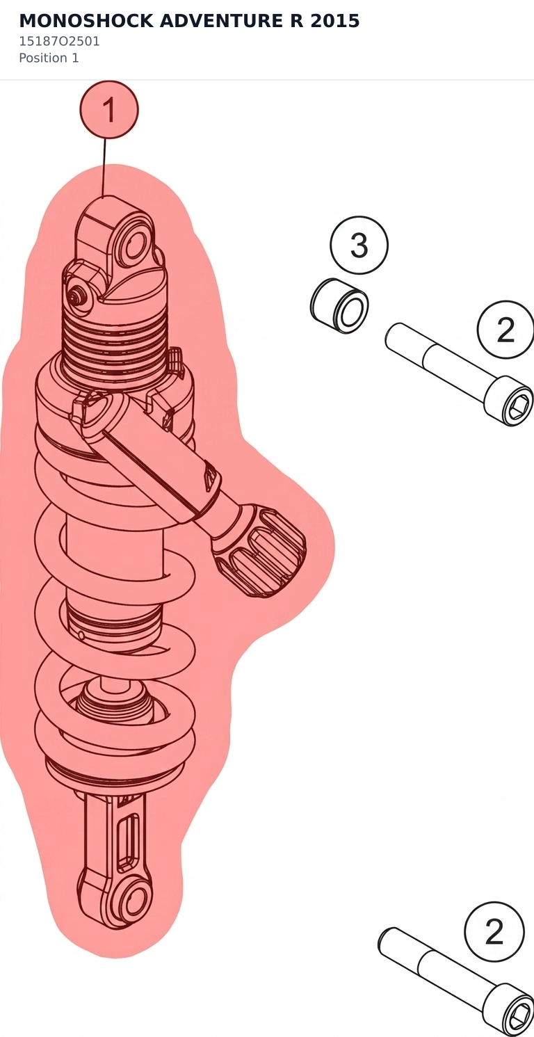 Diagram preview: MONOSHOCK ADVENTURE R   2015 (15187O2501)