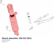 Diagram preview: Shock absorber 250 SX 2021 (18187U0301)