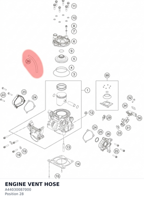 Diagram preview: ENGINE VENT HOSE (A44030087000)
