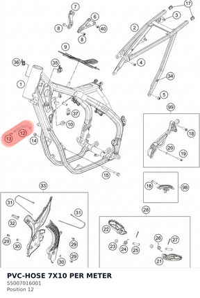 Diagram preview: PVC-HOSE 7X10 PER METER (55007016001)