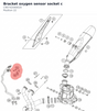 Diagram preview: Bracket oxygen sensor socket c (C90742040020)