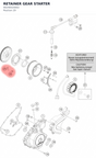 Diagram preview: RETAINER GEAR STARTER (90240020002)