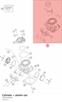 Diagram preview: Cylinder + piston cpl. (55630038000)