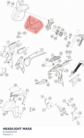 Diagram preview: HEADLIGHT MASK (61508001000)