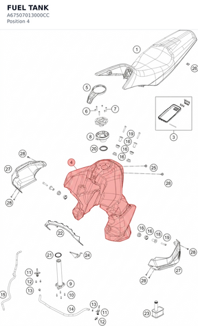 Diagram preview: FUEL TANK (A67507013000CC)