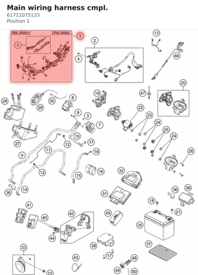 Diagram preview: Main wiring harness cmpl. (61711075133)