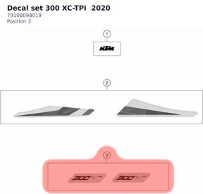 Diagram preview: Decal set 300 XC-TPI  2020 (79108098019)